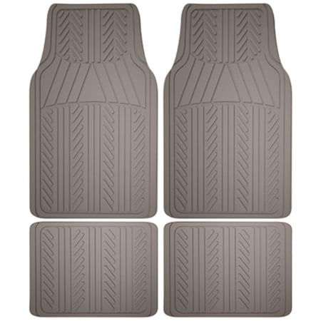 Unique Accessories 78912 Gray Rubber Floor Mat, 4PK 202399